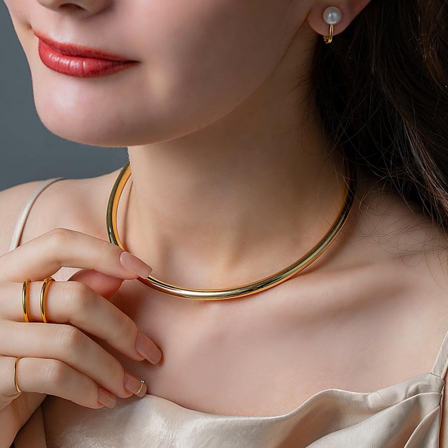Cream dot. チョーカー 金属アレルギー ニッケルフリー 18k Cream dot. チョーカー 金属アレルギー ニッケルフリー 18k