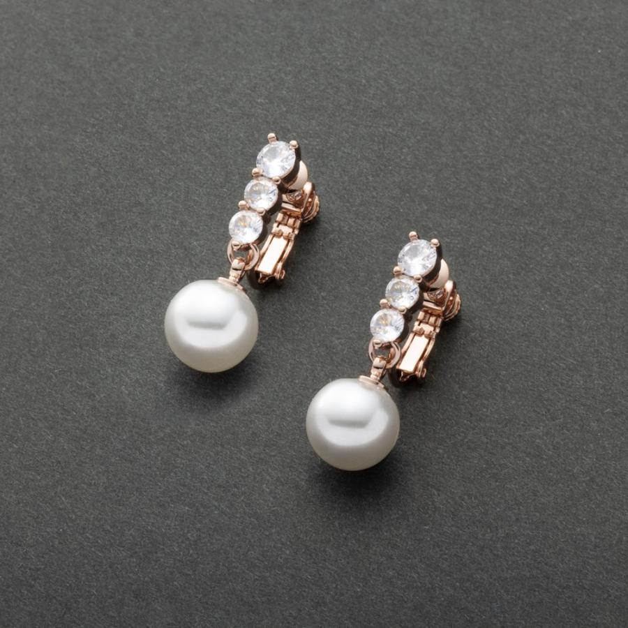 【本日限定！全品ポイント5倍】金属アレルギー対応 選べる イヤリング ピアス ニッケルフリー 18kコーティング パール ビジュー 3連 揺れる | Cream dot. | 03