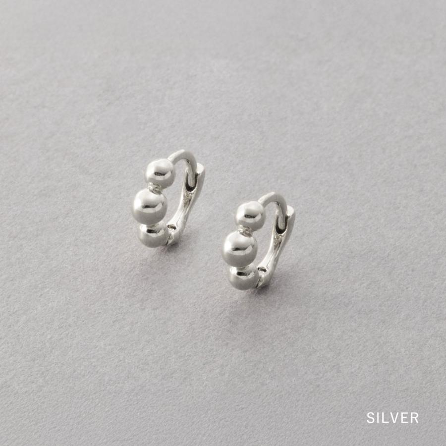 【最大30％OFF×全品送料無料】金属アレルギー対応 ピアス ニッケルフリー 18kコーティング フープ キャッチレス 中折れ 極小 メタルボール フィットピアス | Cream dot. | 04