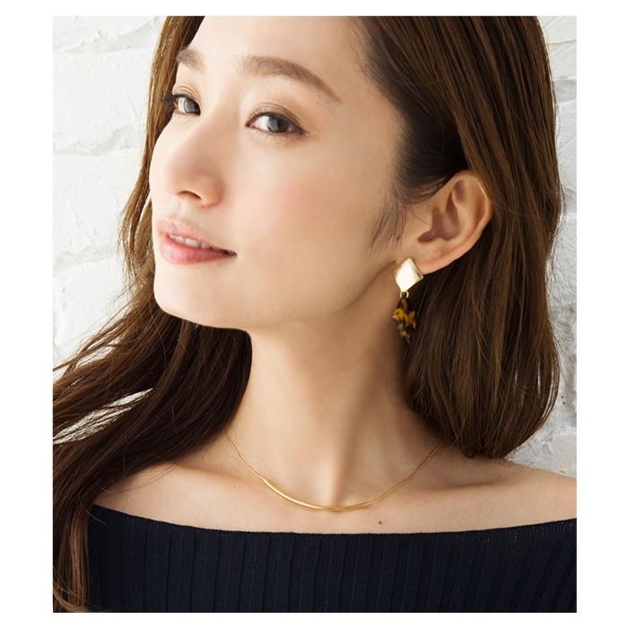 Cream dot. ピアス イヤリング メタル べっ甲 べっこう プレート 