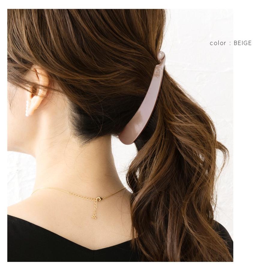 ストーン付きベージュヘアクリップ 約7.5cm heyep(ヘイップ) Logo Rhinestone Square Hair Clip-2Piece Set