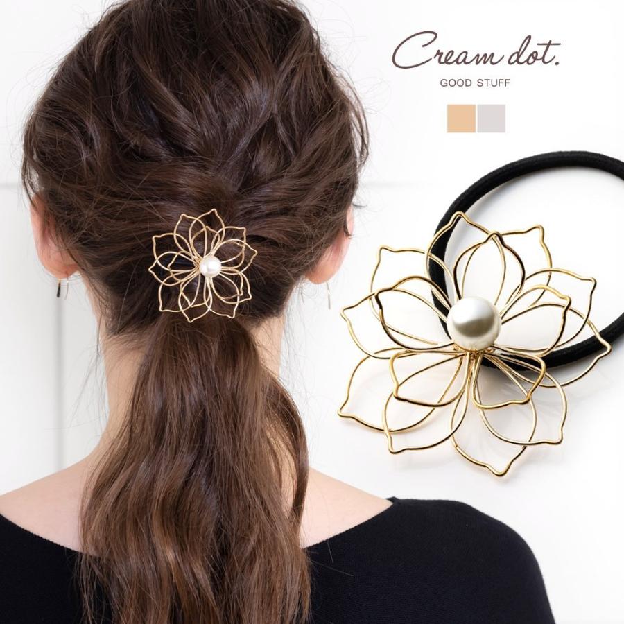 ヘアゴム 大人っぽい おしゃれ ヘアアクセサリー ワイヤー パール 大きめ 大人 華奢 ゴールド シルバー ゆうパケット送料無料 K Cream Dot 通販 Yahoo ショッピング