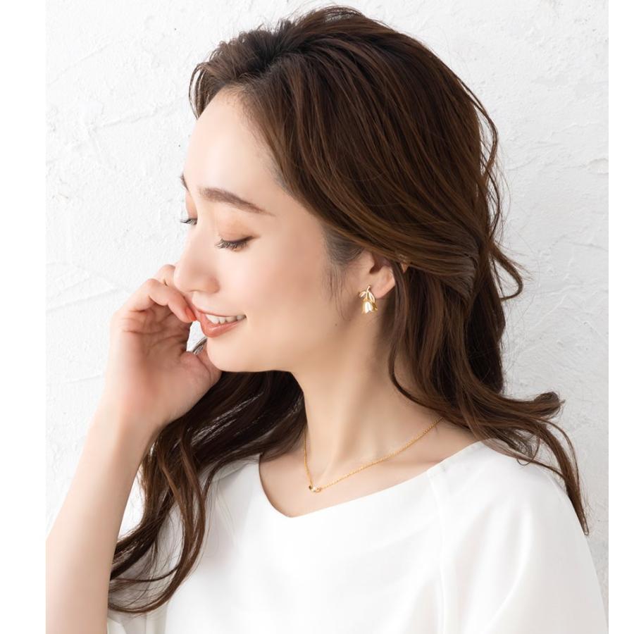 Cream dot. 選べる ピアス イヤリング チタンポスト ベルフラワー 花 