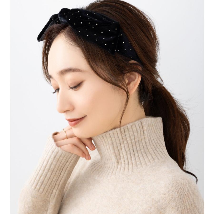 Cream dot. カチューシャ ベロア 大人 ヘアバンド 髪留め まとめ