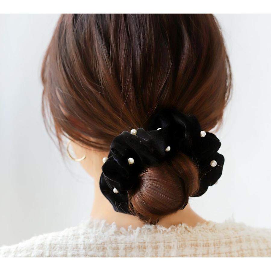 Dior ベルベット ヘアシュシュ 黒 すぐ届く☆Dior ディオール Sweet シュシュ (Dior/ヘアアクセサリー