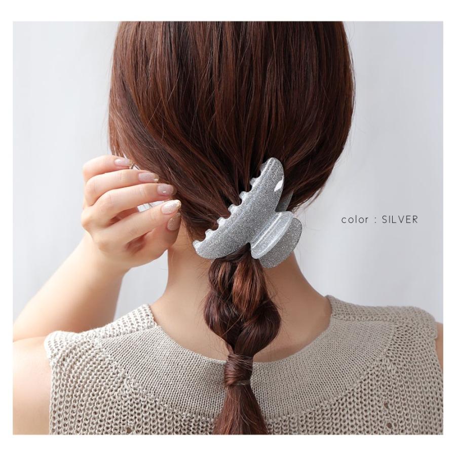 べっ甲￼グレーとシルバーのヘアクリップ Cream dot.（クリームドット） バンスクリップ ヘアクリップ