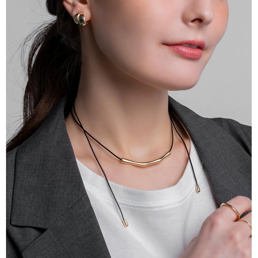 Cream dot. ネックレス ロングネックレス レザーコード コード