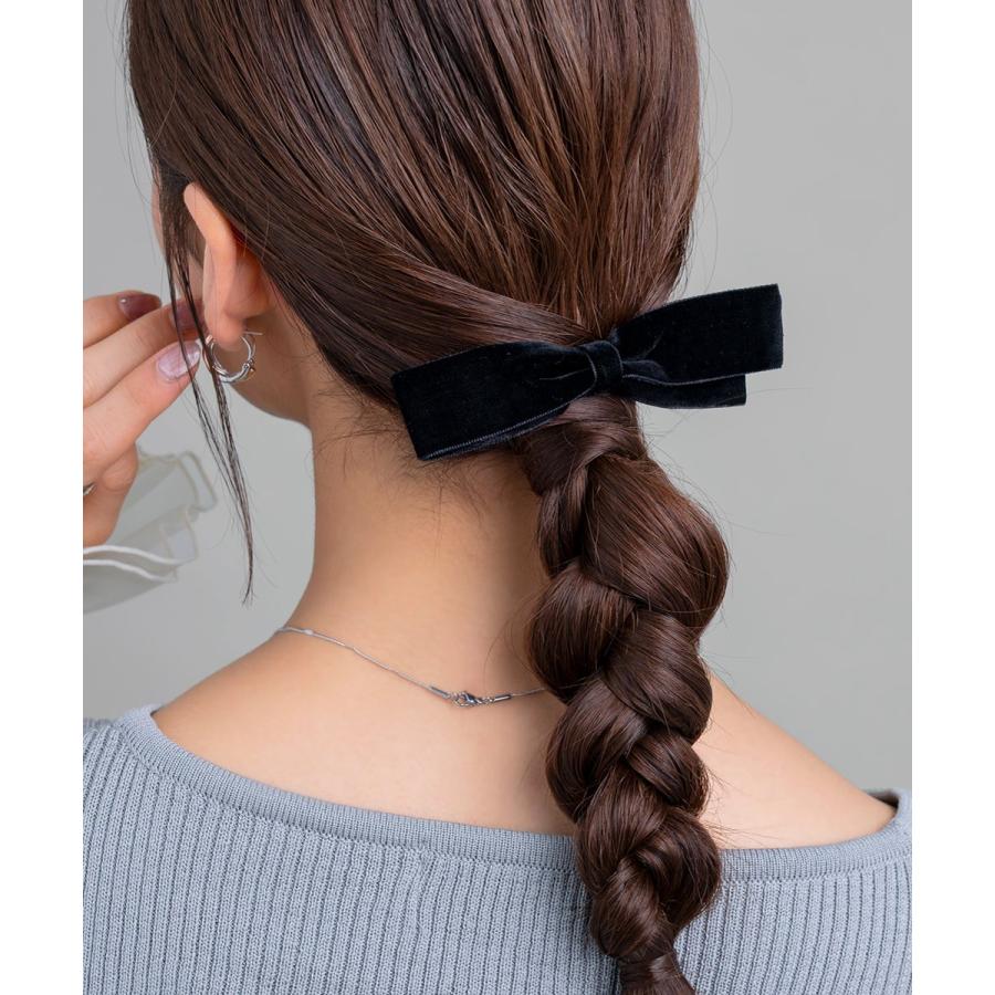 グログランリボン モノトーン ドット ヘアアクセサリーにも ルルべ