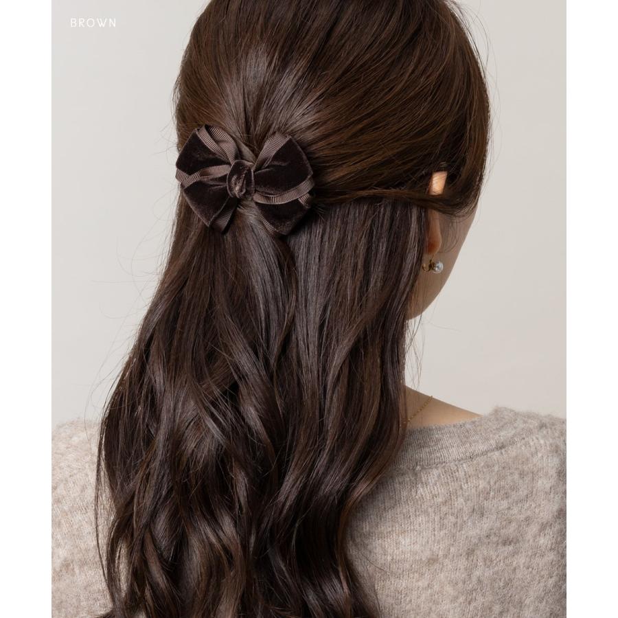 グログランリボン モノトーン ドット ヘアアクセサリーにも ルルべ