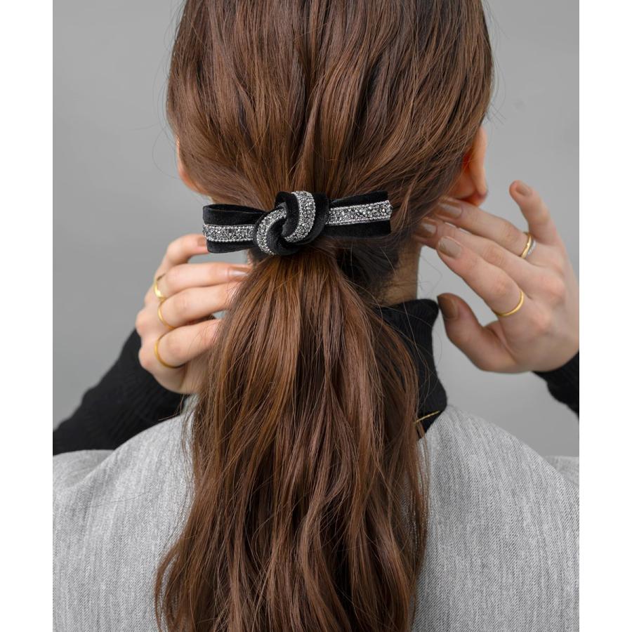 Cream dot.（クリームドット） バレッタ リボン ベロア ベルベット