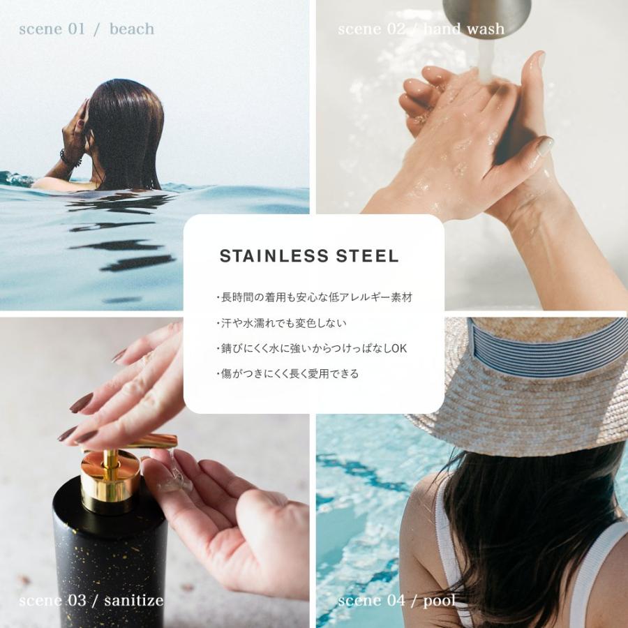 サージカルステンレス リング 指輪 金属アレルギー対応 つけっぱなし トリプル 3連 ツイスト ミックスカラー | Cream dot. | 09