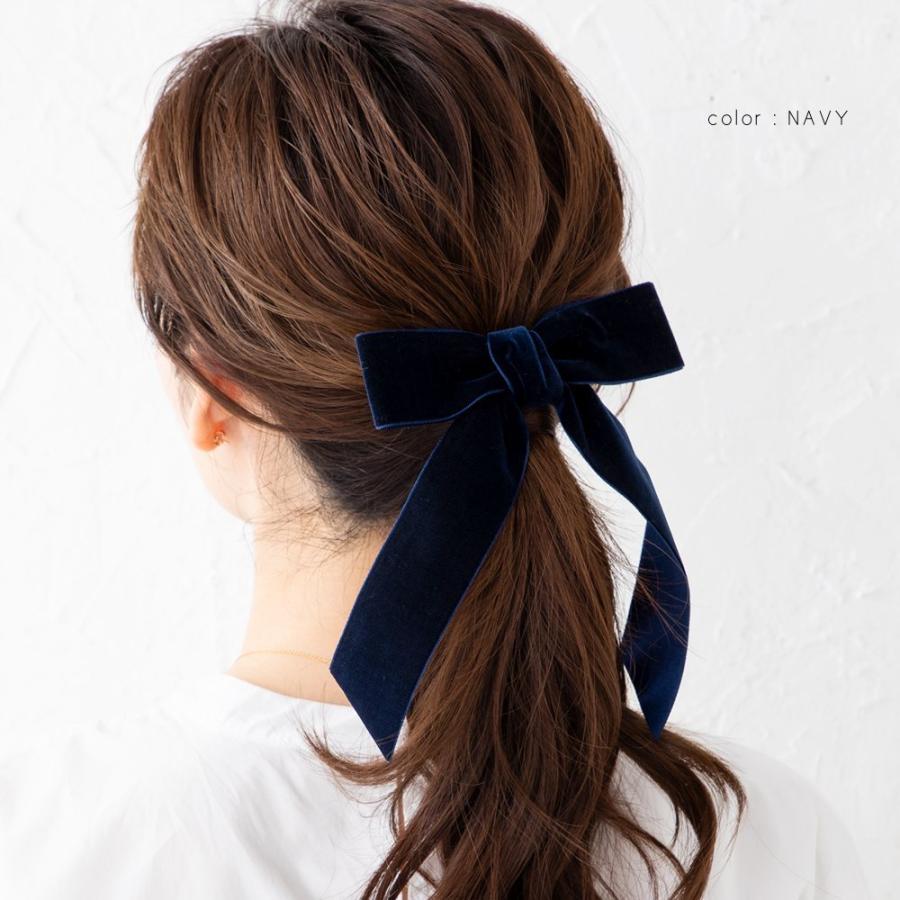 Cream dot.（クリームドット） ヘアクリップ リボン 大きめ ベロア