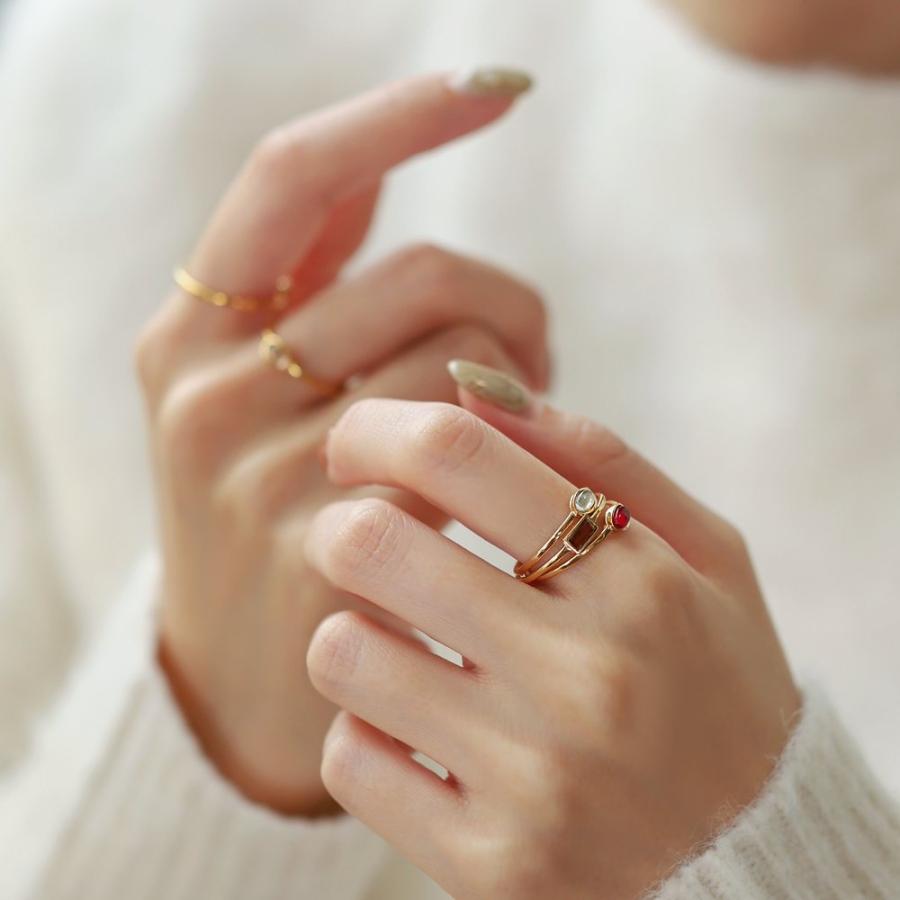 Cream dot. ステンレス製 リング 指輪 金属アレルギー 2タイプ
