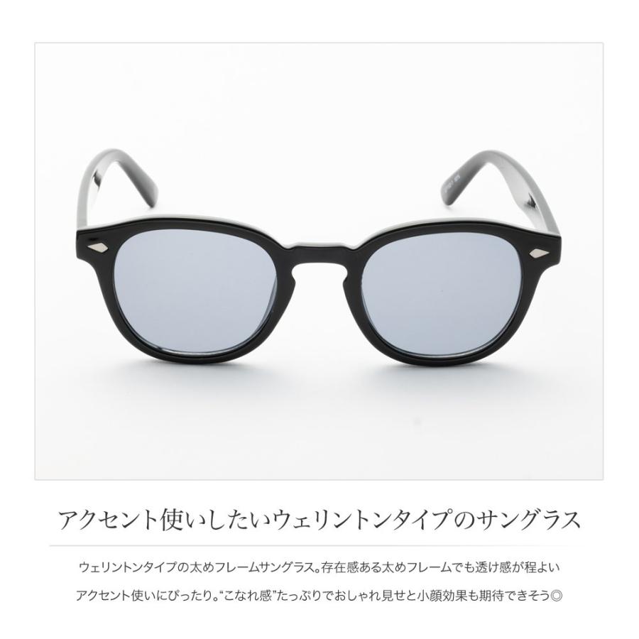 サングラス レディース UVカット uv400 ライトカラー 太フレーム
