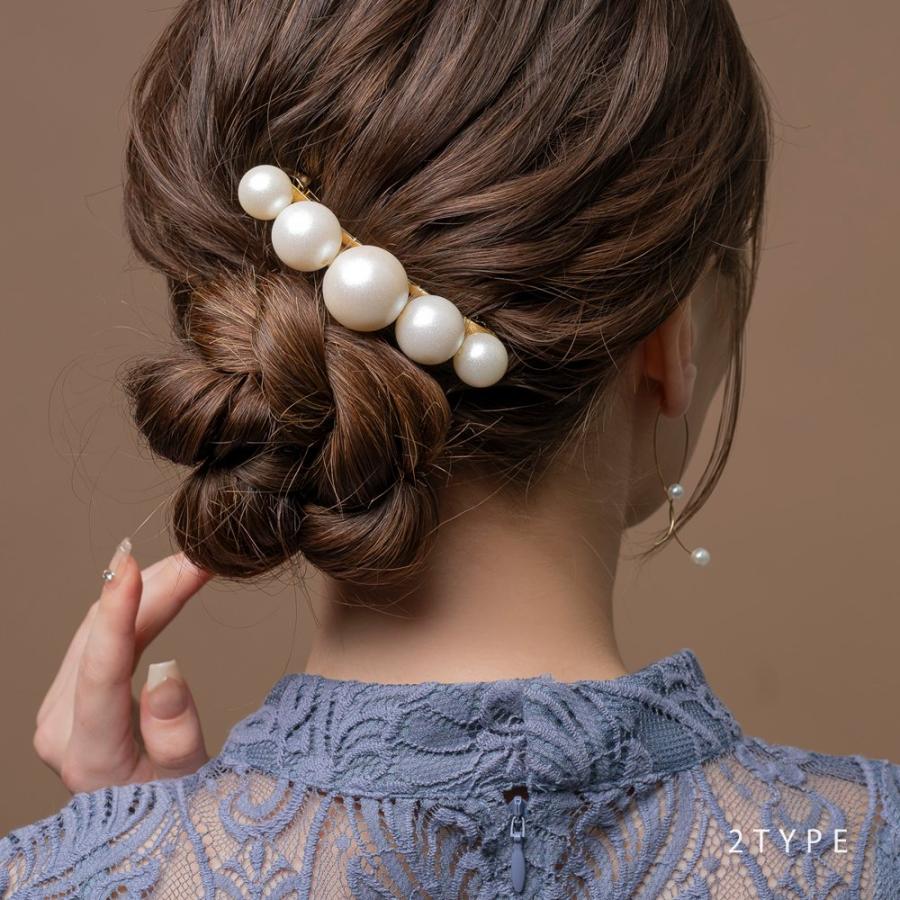 ベージュ サテン パールクリスタル ヘアクリップ ベージュ サテン パールクリスタル ヘアクリップ