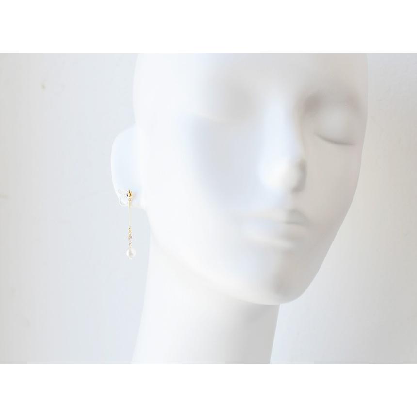 LOEWE パール調 ピアス ラインストーン ゴールドカラー 両耳用 LOEWE