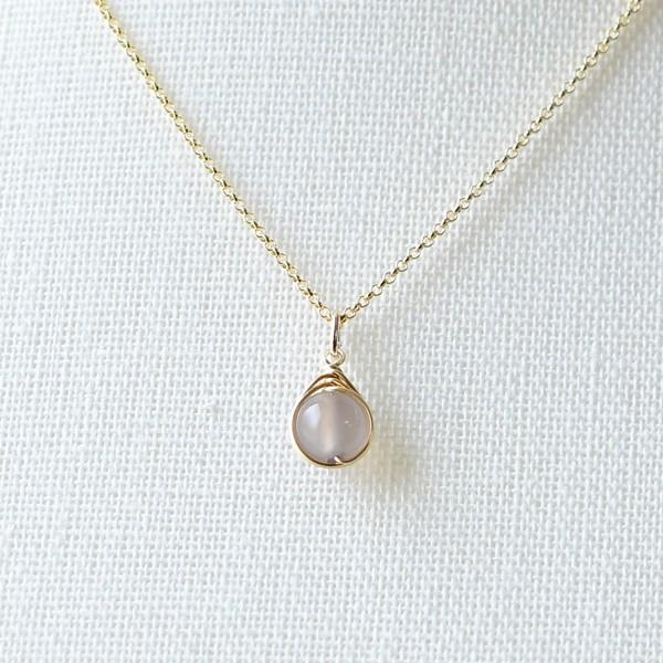 L'ange ネックレス グレーオニキス 天然石 1粒 シンプル K16GP L'ange ネックレス グレーオニキス 天然石 1粒 シンプル K16GP