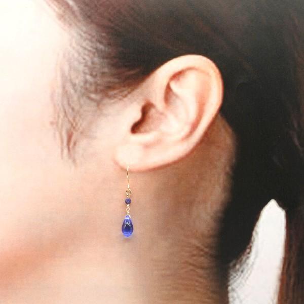 L'ange（ランジュ） ピアス 金属アレルギー対応 レディース サファイア