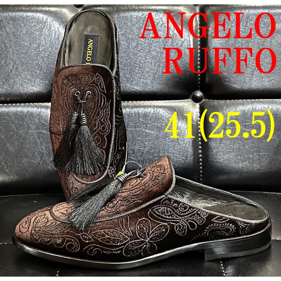 送料込 極美品 ANGELO RUFF ヴェルベット ミュール 12796 アンジェロ 