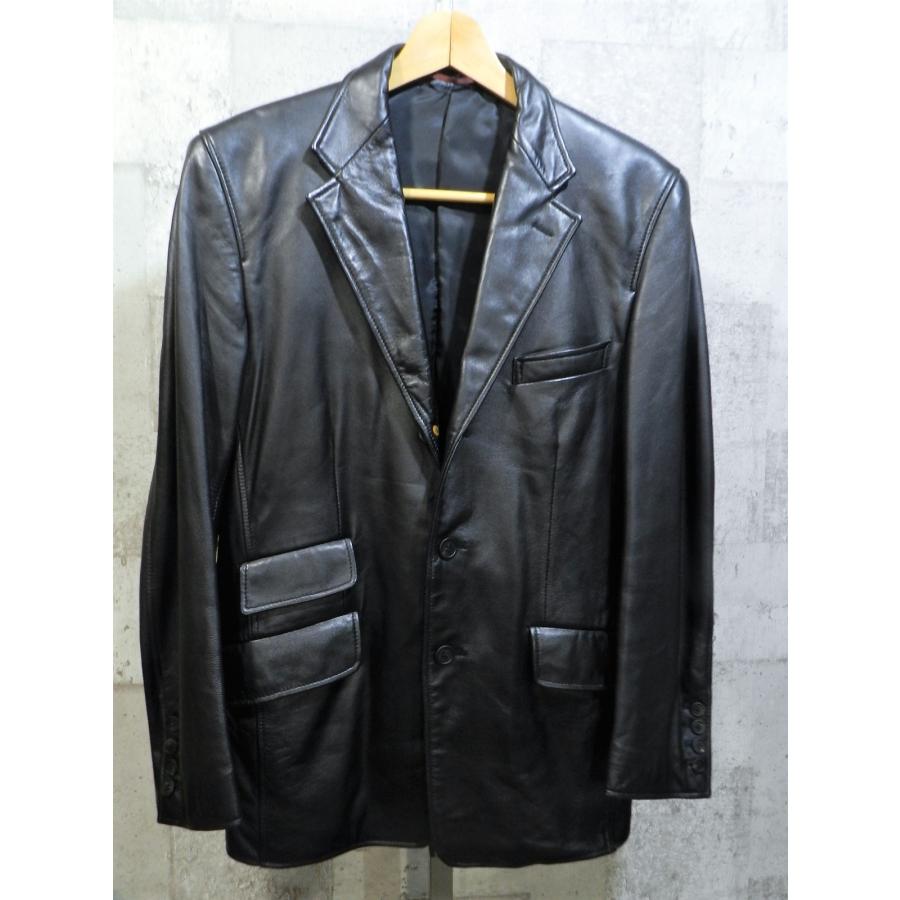 ポールスミス Paul Smith ラムレザー 羊革 テーラードジャケット M