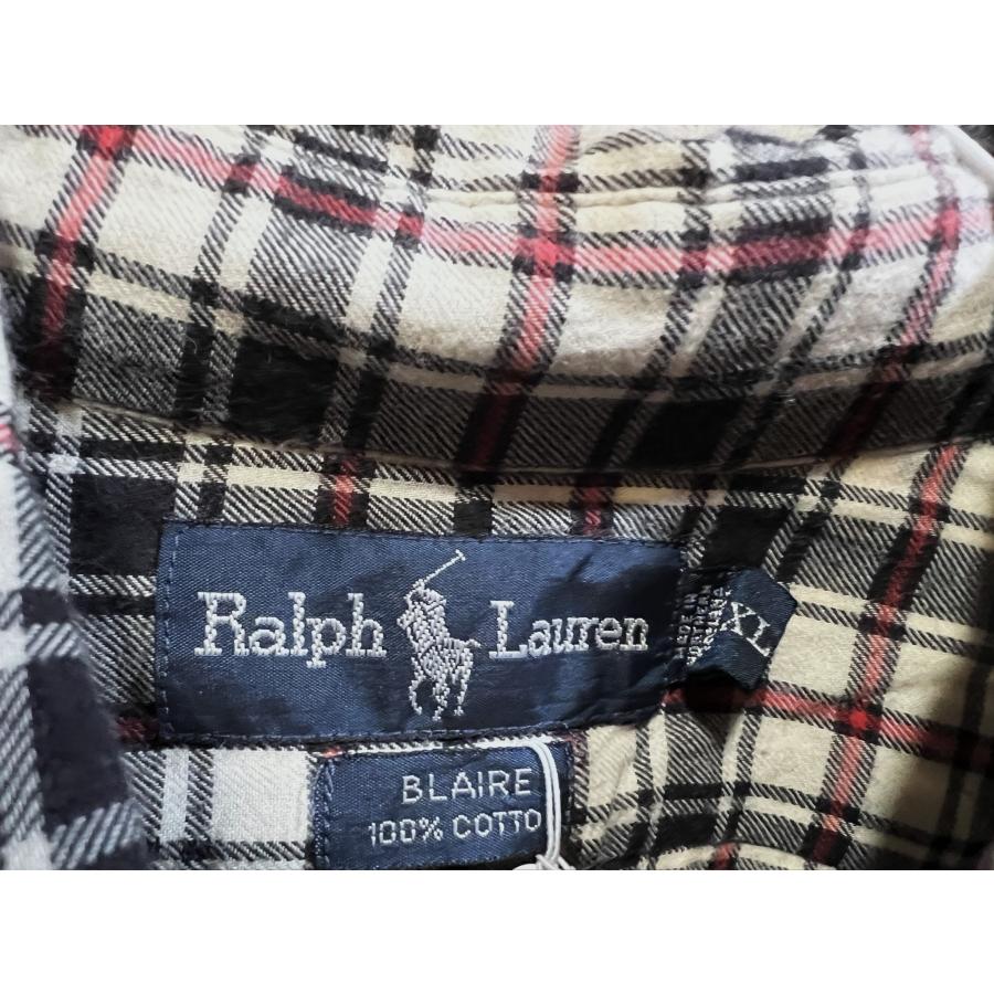 ポロラルフローレン 長袖 ボタンダウンシャツ XL チェック POLO RALPHLAUREN ワンポイント刺繍｜creep-shopping｜03