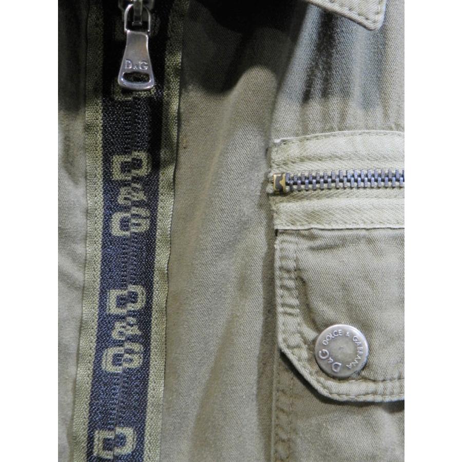 D&G ドルチェ&ガッバーナ イタリア製 コットン ミリタリージャケット 