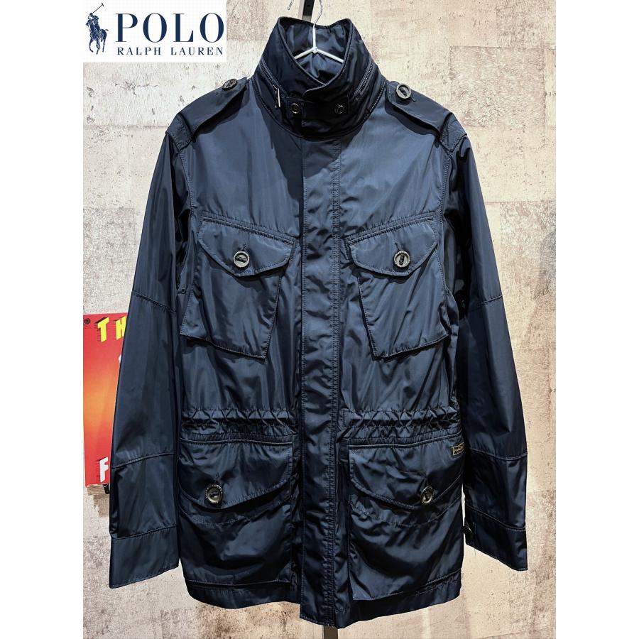 美品 ポロラルフローレン 薄手 ミリタリージャケット 紺 XS メンズ 