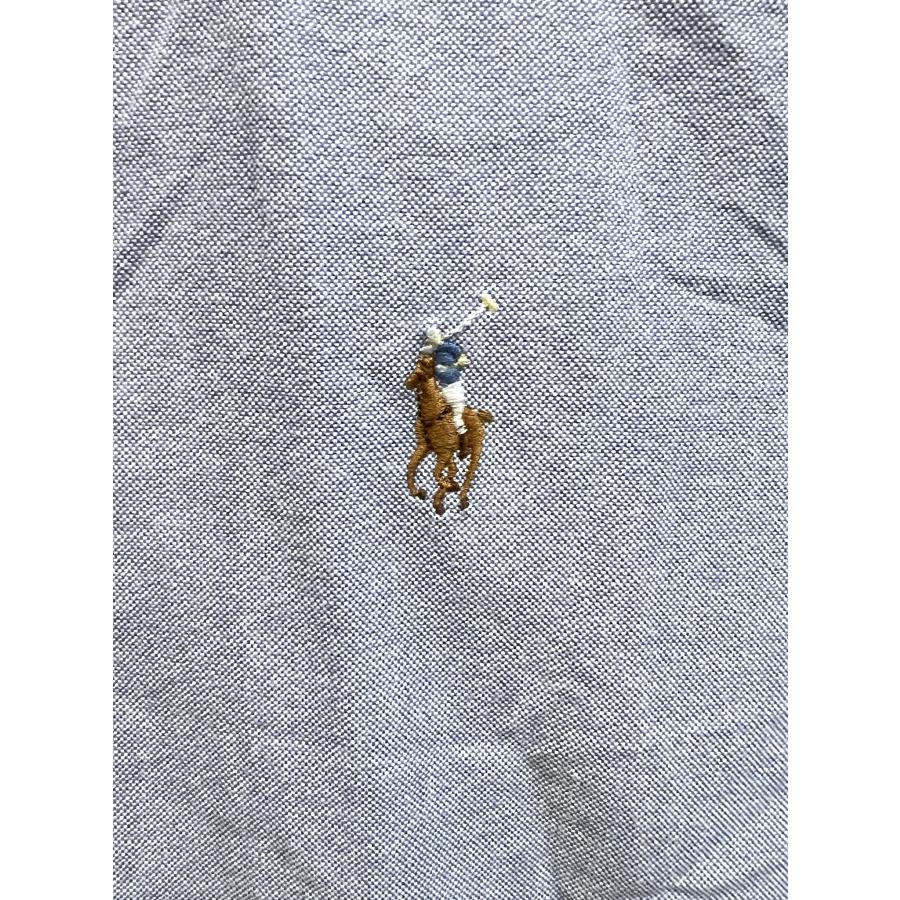 美品 正規 ポロラルフローレン 長袖 オックスフォード ボタンダウンシャツ S サックスブルー メンズ POLO RALPHLAUREN｜creep-shopping｜02