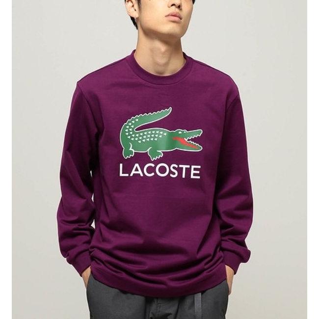 ラコステ X BEAMS 別注 ビッグロゴ 長袖Tシャツ US M メンズ ビームス ワニ LACOSTE ロングスリーブ ロンT TH204PL｜creep-shopping｜02