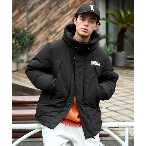 送料込 美品 定価34980円 FIRST DOWN パネルショートダウン 黒 S 