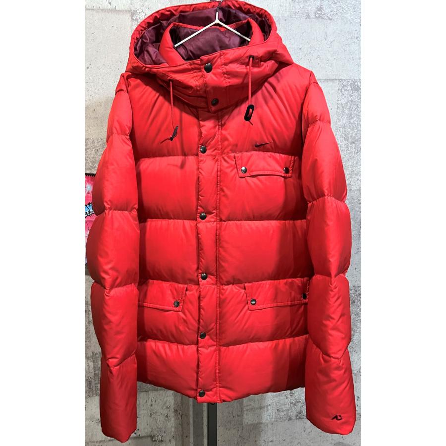 美品 ナイキ ダウンジャケット 赤 L メンズ NIKE パーカー フーディー
