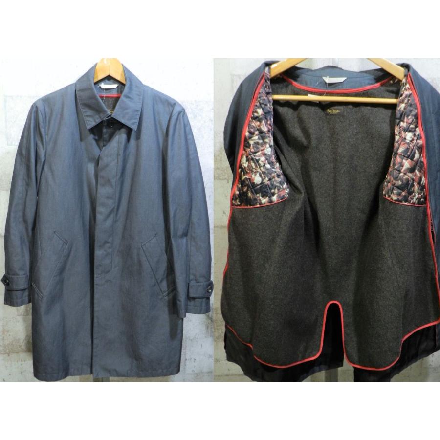 美品 ポールスミス コレクション 着脱ライナー 伊Olmetex生地 ステン