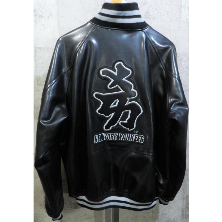 New York Yannkees ヤンキース PUレザースタジャン 漢字ロゴL New York Yannkees ヤンキース PUレザースタジャン 漢字ロゴL