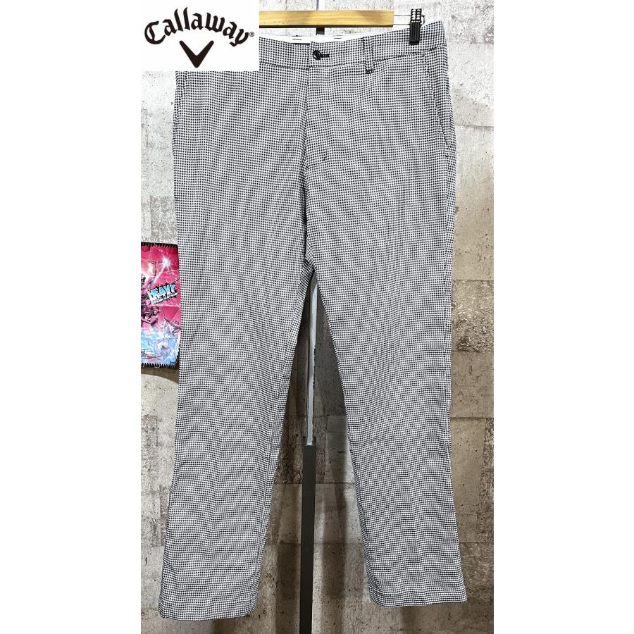 美品 タイトリスト ゴルフ 千鳥格子 秋冬 ストレッチパンツ 82  