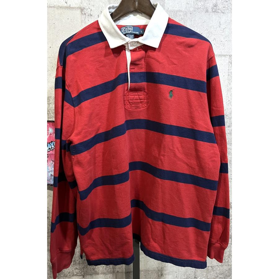 ポロラルフローレン ボーダー ラガーシャツ 赤紺 L メンズ POLO ポロラルフローレン ボーダー ラガーシャツ 赤紺 L メンズ POLO