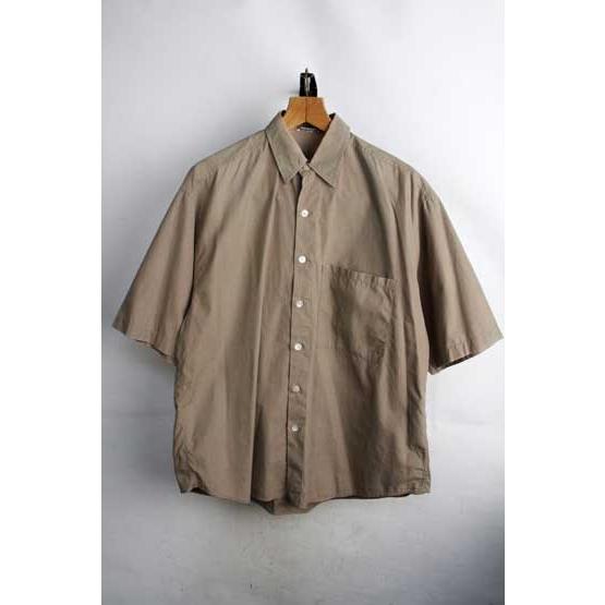 AURALEE オーラリー ビッグ半袖シャツ【4】19年製 WASHED FINX TWILL