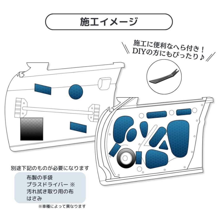 ナヴィック 【オーディオテクニカ部材】デッドニングセット ドア2枚分