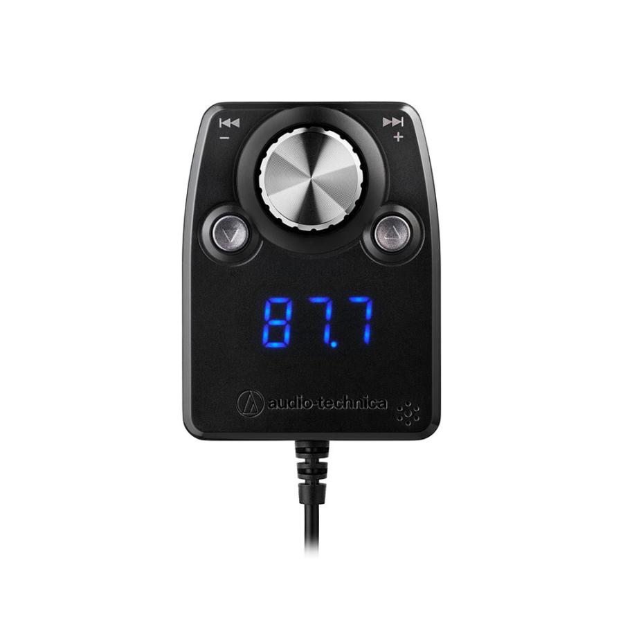 オーディオテクニカ ATFMR5BT MIC BK Bluetooth搭載 ハンズフリー機能付 FMトランスミッター 車載用 ソケット分離型