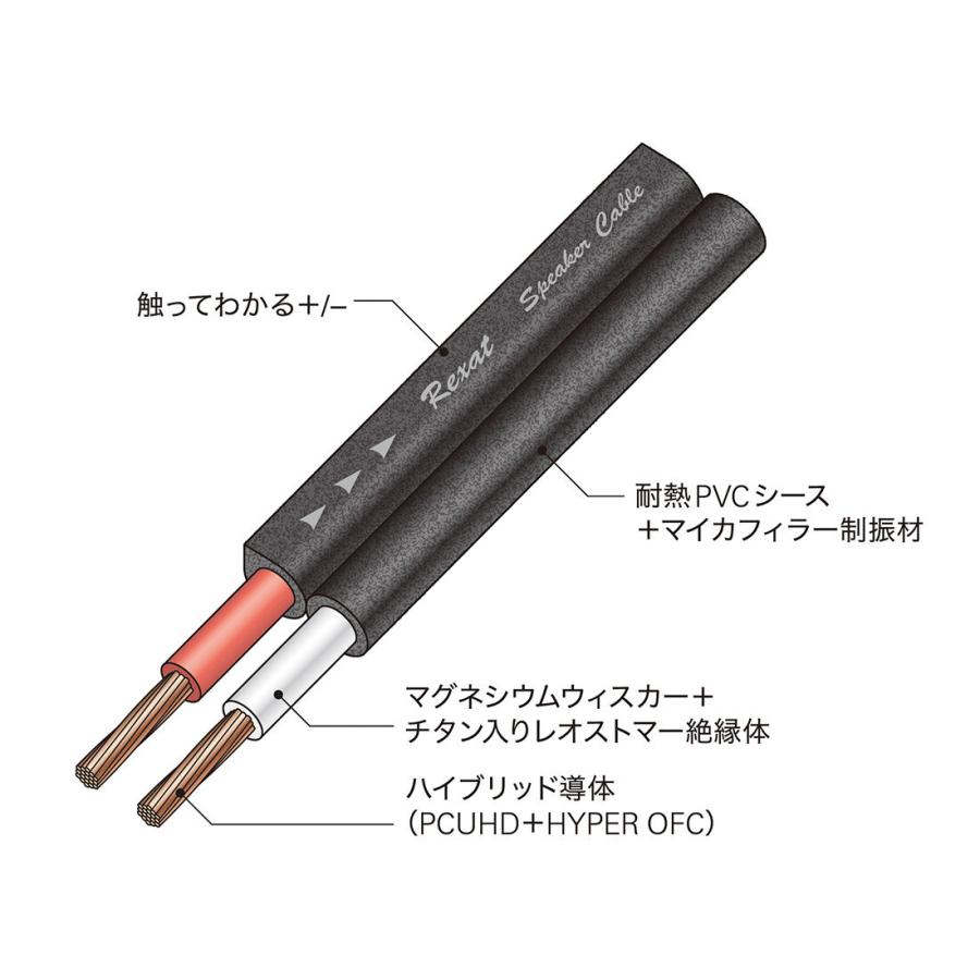 audio-technica Rexat レグザット　スピーカーケーブル オーディオテクニカ レグザット AT-RX3500S OFCハイブリッド