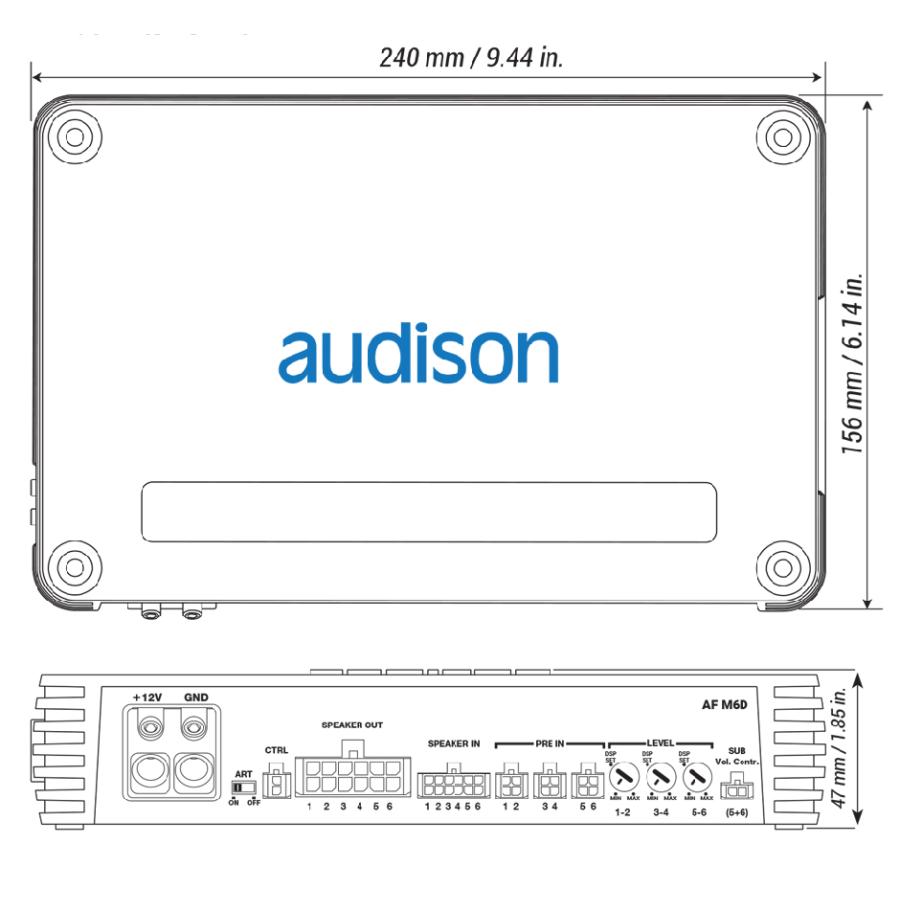 オーディソン AF M6D DSP内蔵アンプの拡張用アンプ 6チャンネル 6×135W