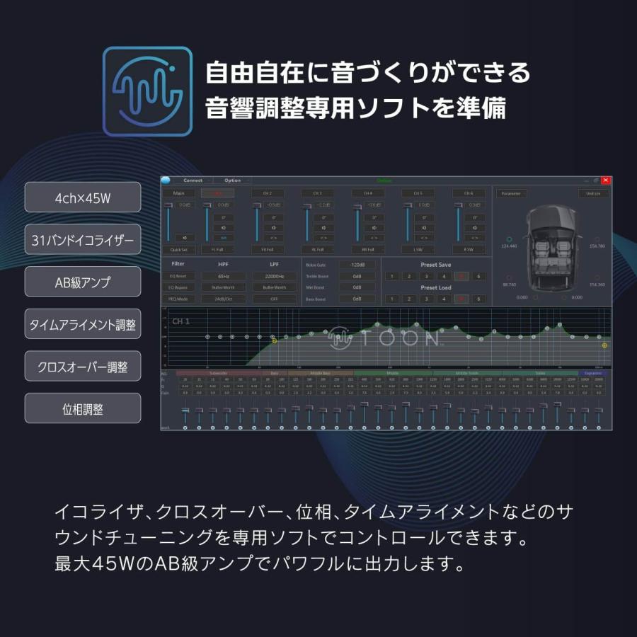 BeatーSonic（ビートソニック） DSP-P1 DSP機能付きアンプ トヨタ