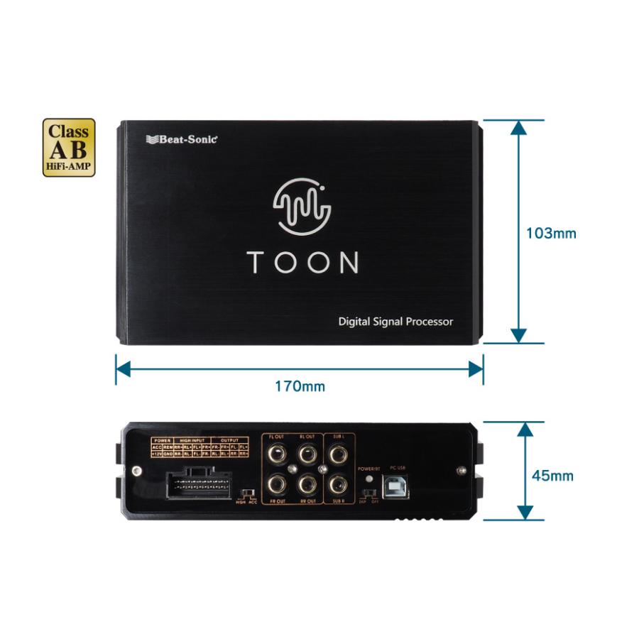 BeatーSonic ビートソニック DSP-T304 DSP機能付きアンプ 50系 BeatーSonic ビートソニック DSP-T304 DSP機能付きアンプ 50系