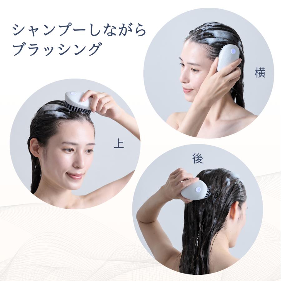 EMS 電動 ヘッドスパ 電動頭皮ブラシ 電気針 電動ブラシ 赤LED