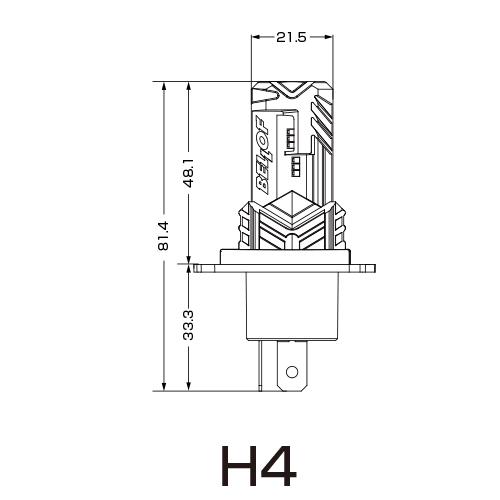 ベロフ DBA1831 ヘッドライト・フォグライト用 LEDバルブ プレシャス・レイR H4 Hi-Lowタイプ 6000K/Low2800lm・Hi3000lm ハロゲン交換用 | Bellof | 01
