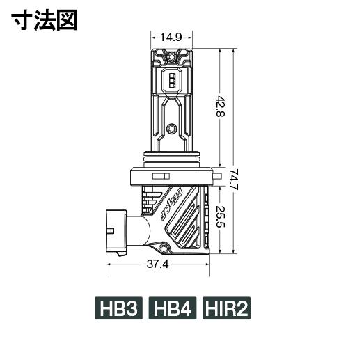 【在庫あり即納!!】BELLOF ベロフ EBA1933 LED ヘッド&フォグ ランプバルブ プレシャス・レイZII HB3/4・HIR2・H8/9/11/16タイプ 6500K 5000lm (左右合計)｜creer-net｜02