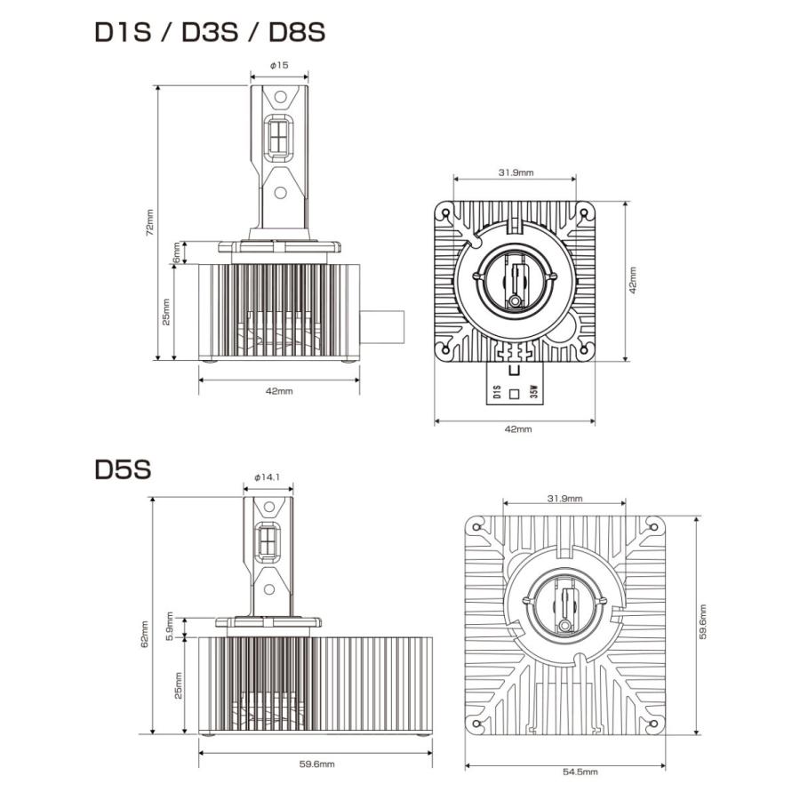 【在庫あり即納!!】BELLOF ベロフ 純正交換HIDバルブ LEZ101 Optimal LED Performance Version2 D1S 10000lm 6500K LEDヘッドランプバルブ｜creer-net｜06