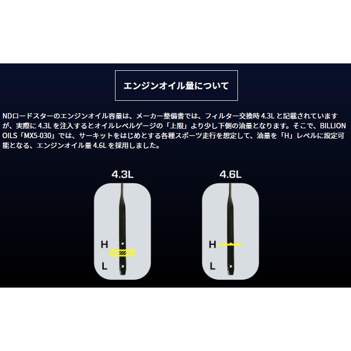 BILLION（ビリオン） エンジンオイル MX5-030 4.6L マツダ 