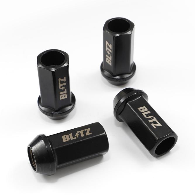 BLITZ（ブリッツ） レーシングナット M12×P1.25 40mm ブラック 4個入り 