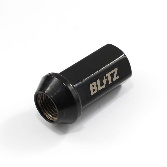 BLITZ（ブリッツ） レーシングナット M12×P1.25 40mm ブラック 4個入り 