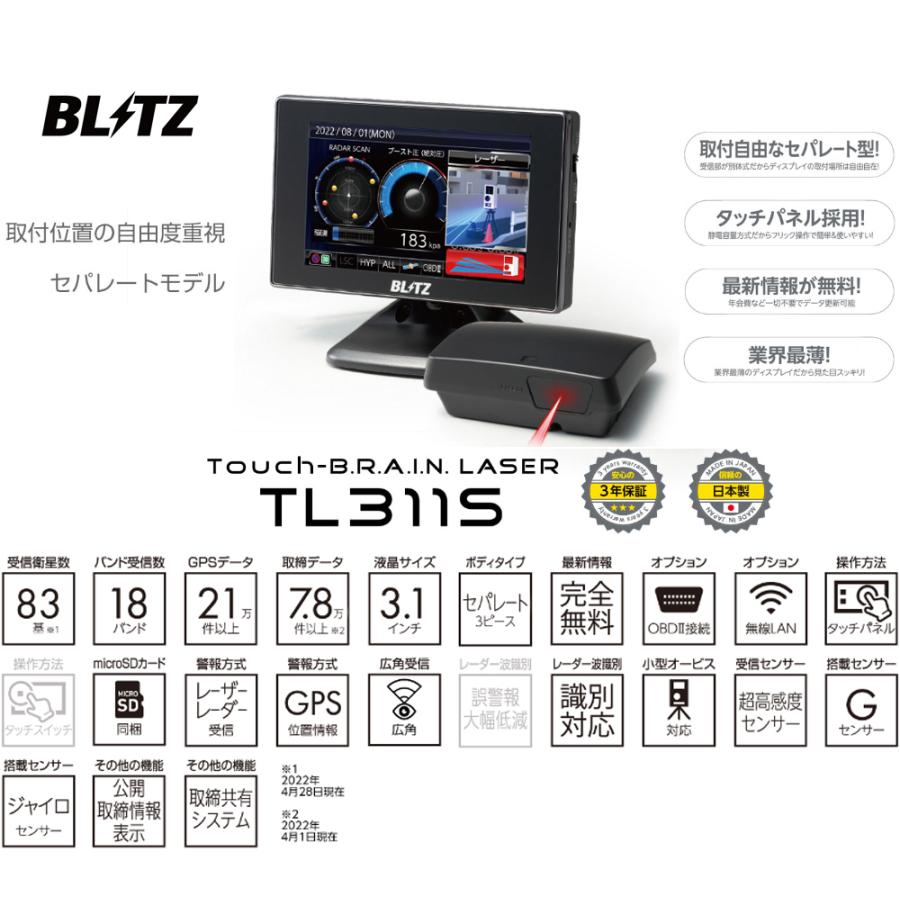 在庫あり即納!!】ブリッツ レーザー＆レーダー探知機 OBDIIアダプター